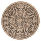 COMILLA - Tapis intérieur/extérieur rond aspect jute noir - COM0887NOI COMILLA