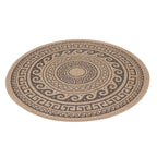 COMILLA - Tapis intérieur/extérieur rond aspect jute noir - COM0887NOI COMILLA