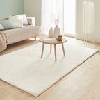 Tapis uni moderne à poils longs – Blanc – Collection Cosy COSY