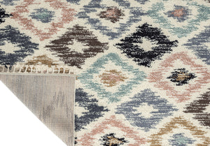 Tapis berbère en laine motifs multicolore : DEL3094MUL DELYA