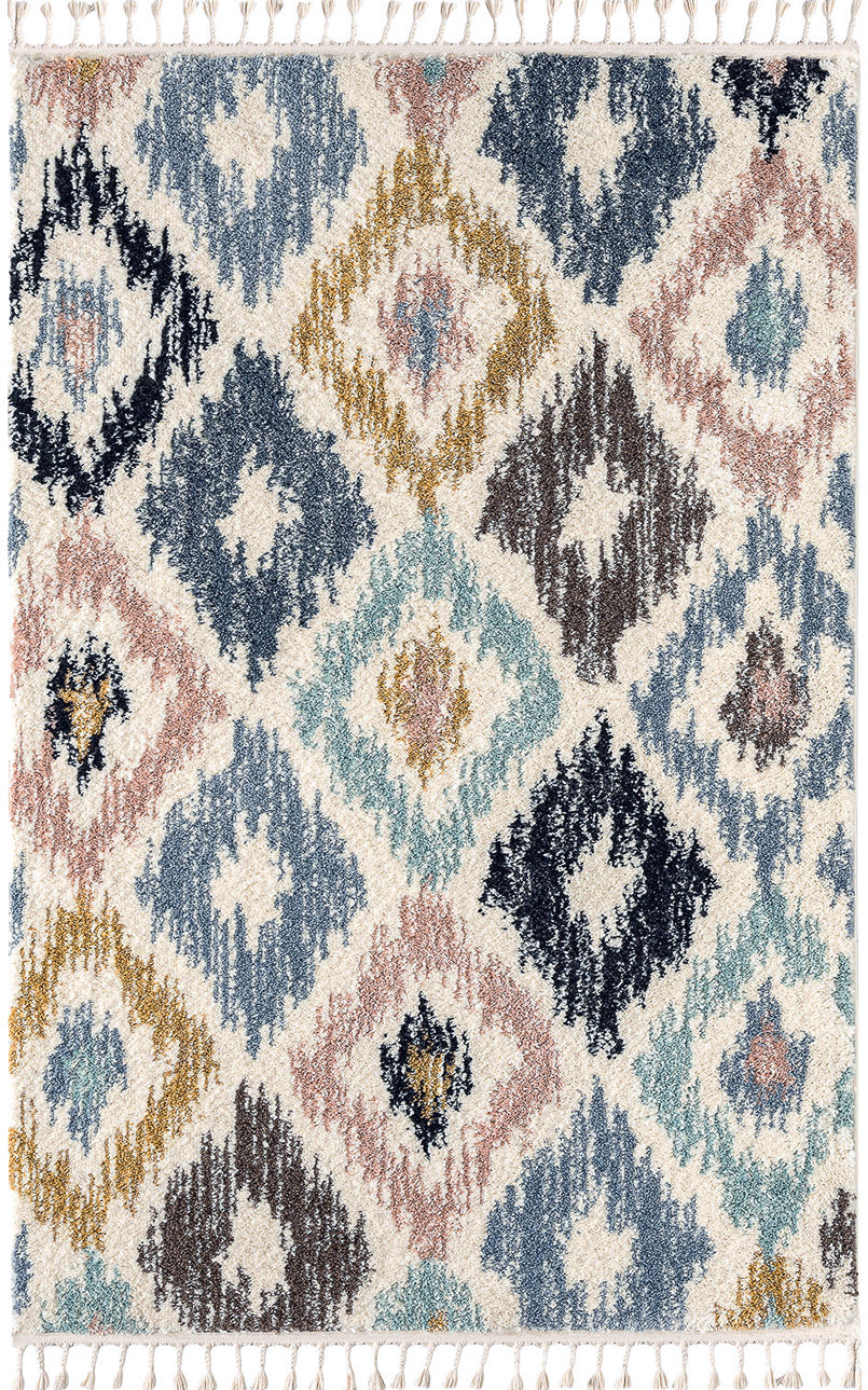 Tapis berbère en laine motifs multicolore : DEL3094MUL DELYA