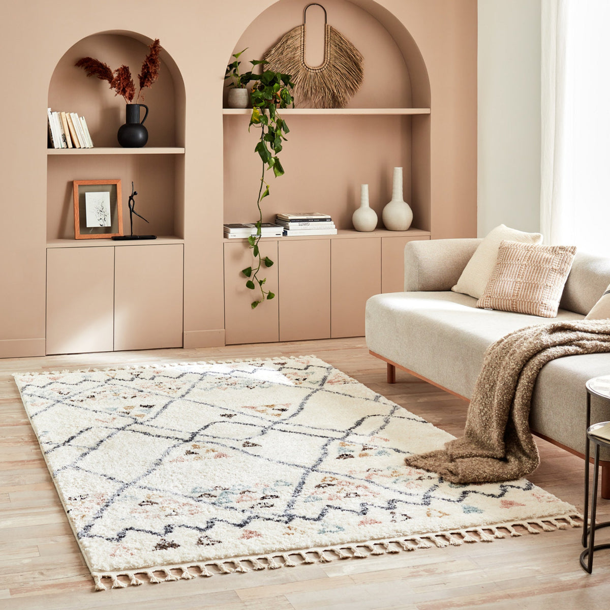 DELYA - Tapis ethnique crème - DEL3110CRE DELYA