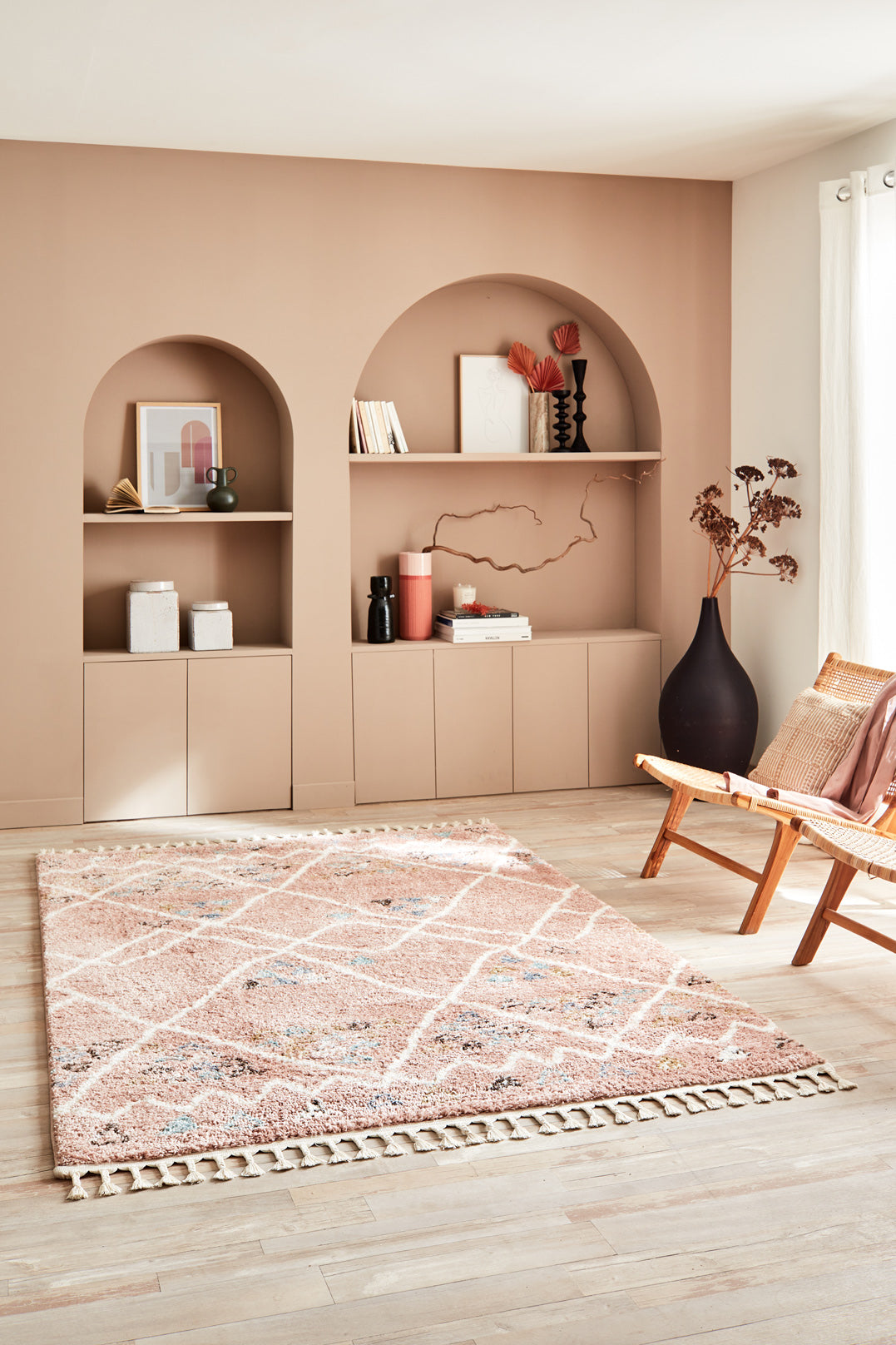 DELYA - Tapis ethnique rose - DEL3110ROS DELYA
