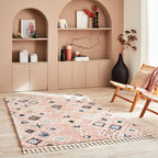 DELYA - Tapis salon ethnique rose - DEL3144ROS DELYA