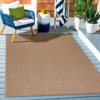 DHAKA - Tapis intérieur/extérieur aspect jute uni beige - DHA8711BEI DHAKA