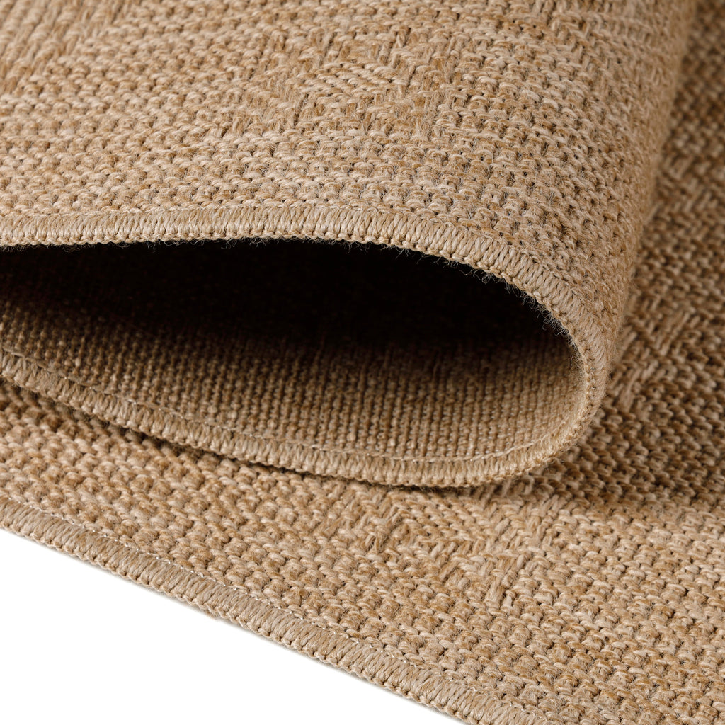 DHAKA - Tapis intérieur/extérieur aspect jute uni beige - DHA8711BEI DHAKA