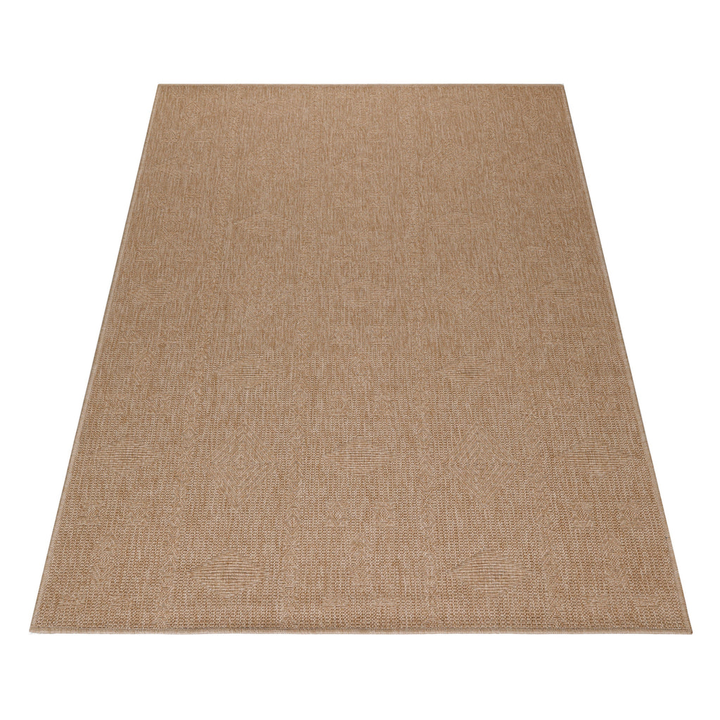 DHAKA - Tapis intérieur/extérieur aspect jute uni beige - DHA8711BEI DHAKA