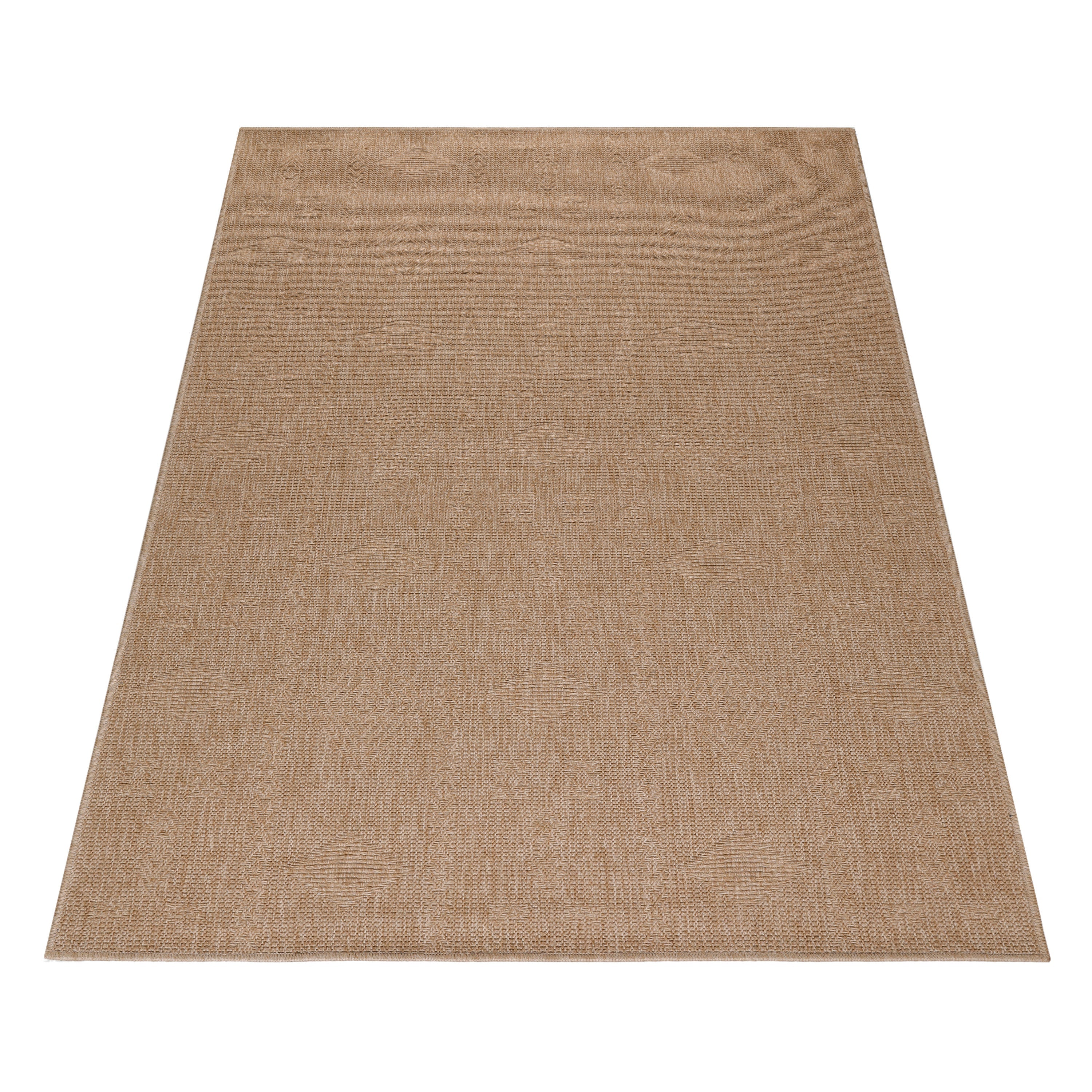 DHAKA - Tapis intérieur/extérieur aspect jute uni beige - DHA8711BEI DHAKA