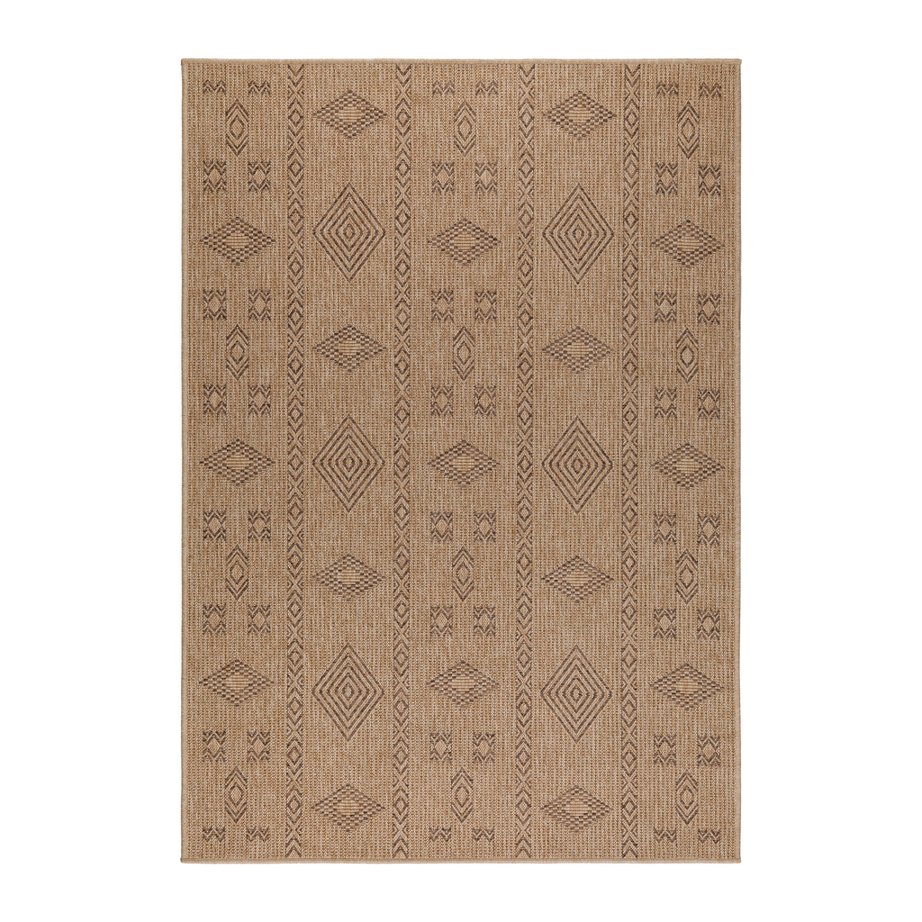 DHAKA - Tapis intérieur/extérieur aspect jute motif géométrique noir - DHA8711NOI DHAKA