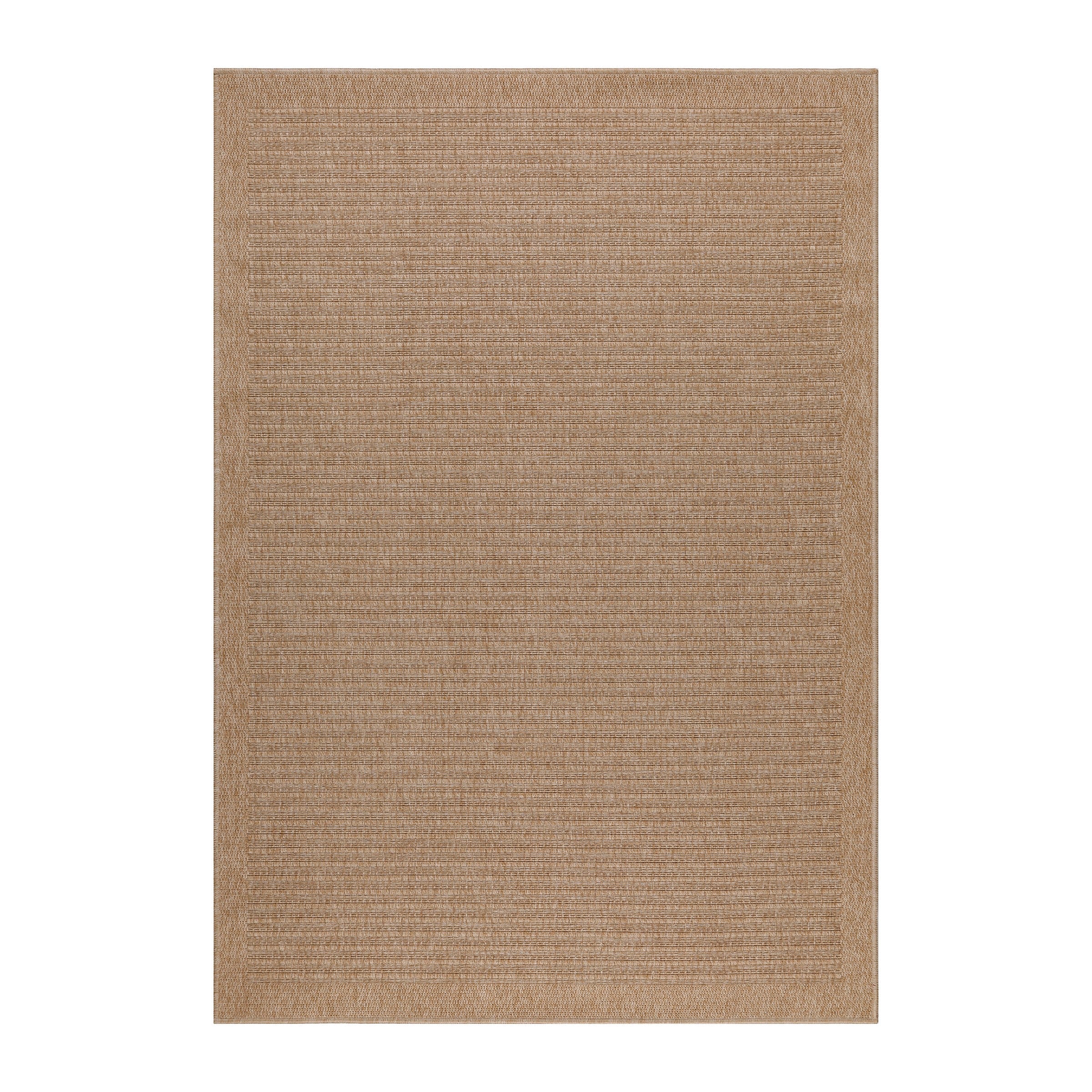 DHAKA - Tapis intérieur/extérieur aspect jute rayures fines beige - DHA8712BEI DHAKA