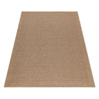 DHAKA - Tapis intérieur/extérieur aspect jute rayures fines beige - DHA8712BEI DHAKA