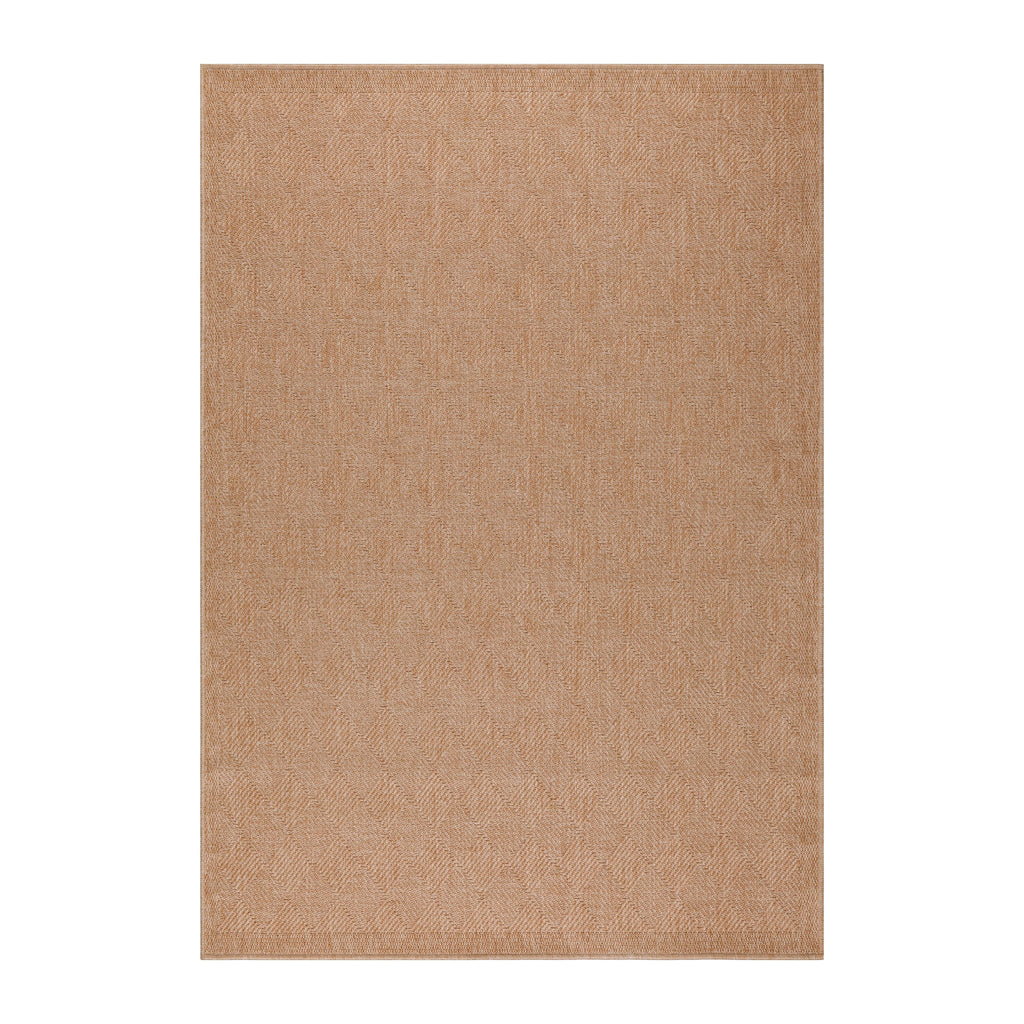 DHAKA - Tapis intérieur/extérieur aspect jute tissage chevron beige - DHA8713BEI DHAKA