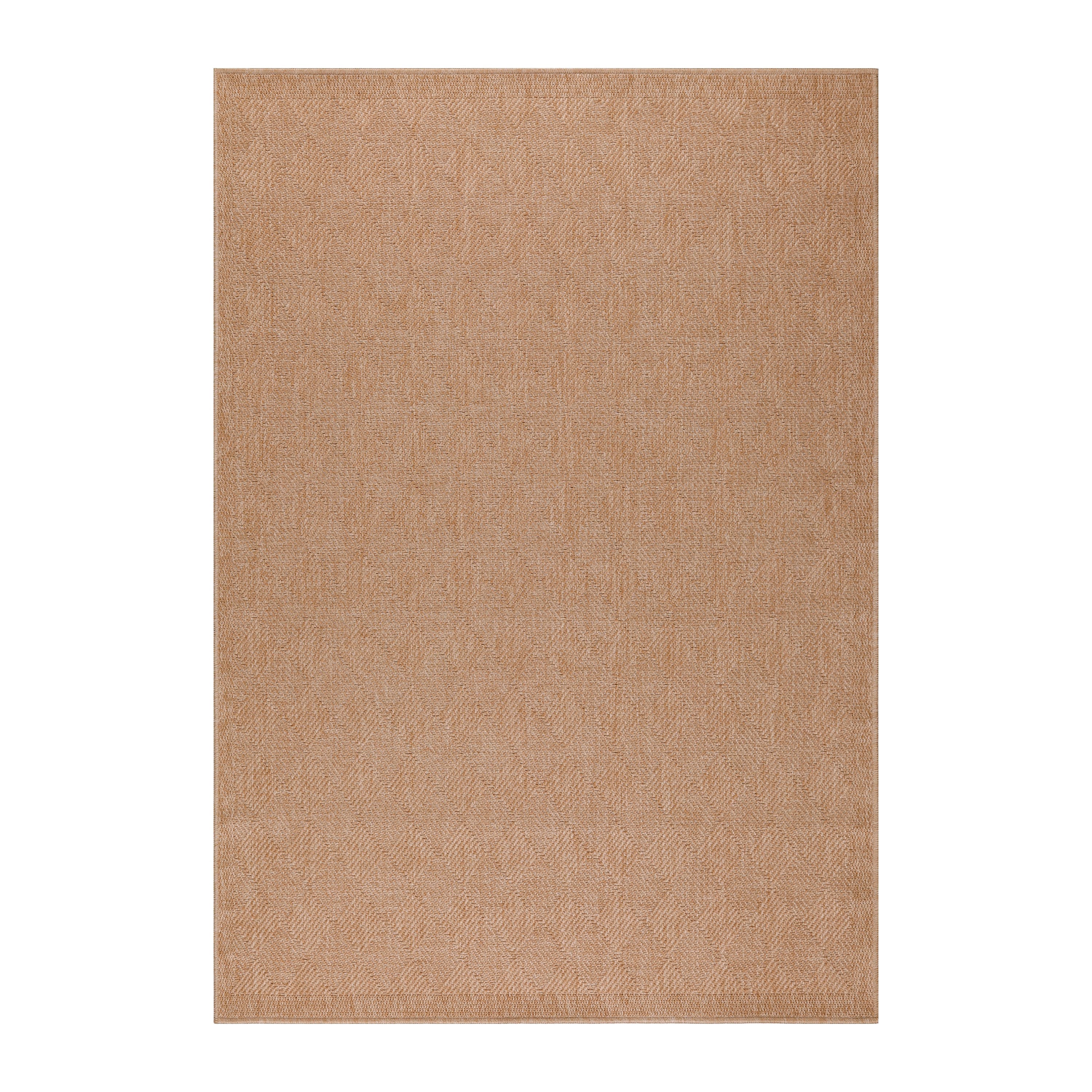 DHAKA - Tapis intérieur/extérieur aspect jute tissage chevron beige - DHA8713BEI DHAKA