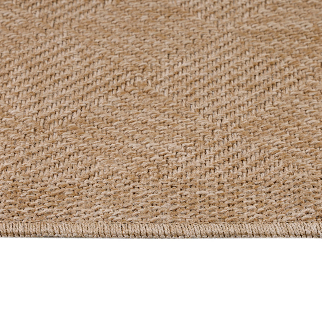 DHAKA - Tapis intérieur/extérieur aspect jute tissage chevron beige - DHA8713BEI DHAKA