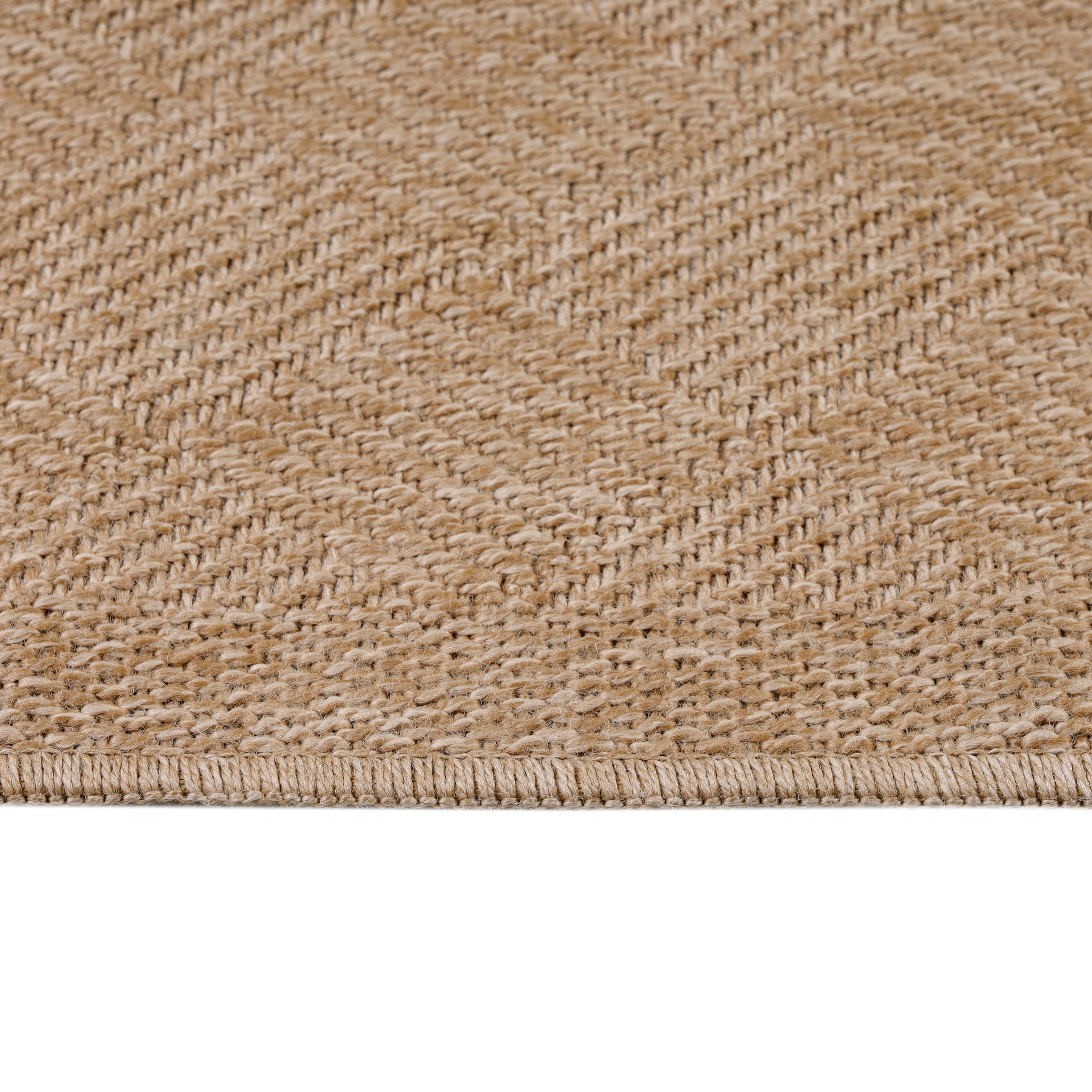 DHAKA - Tapis intérieur/extérieur aspect jute tissage chevron beige - DHA8713BEI DHAKA