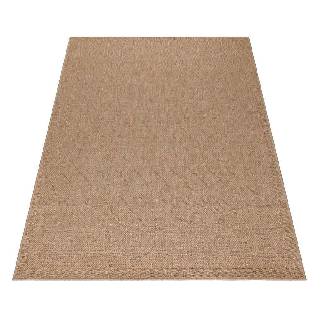 DHAKA - Tapis intérieur/extérieur aspect jute tissage chevron beige - DHA8713BEI DHAKA