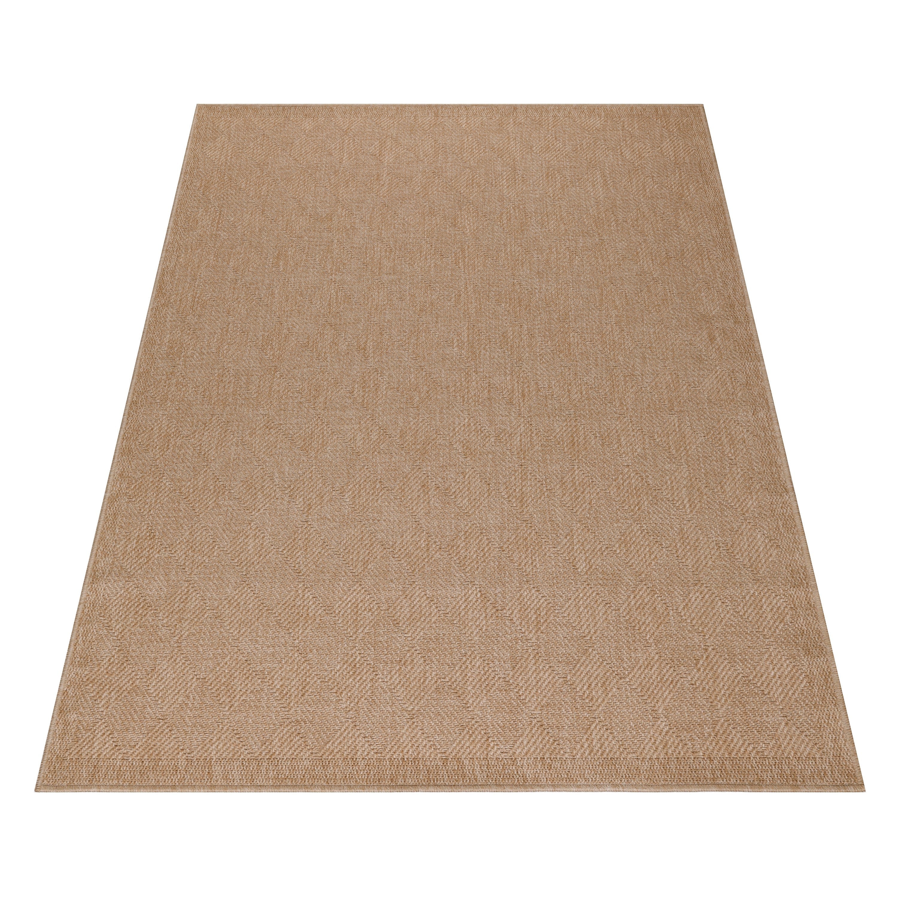 DHAKA - Tapis intérieur/extérieur aspect jute tissage chevron beige - DHA8713BEI DHAKA