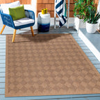 DHAKA - Tapis intérieur/extérieur aspect jute tissage chevron noir - DHA8713NOI DHAKA