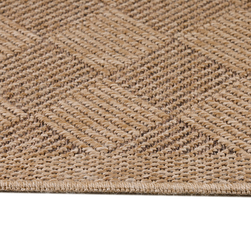 DHAKA - Tapis intérieur/extérieur aspect jute tissage chevron noir - DHA8713NOI DHAKA