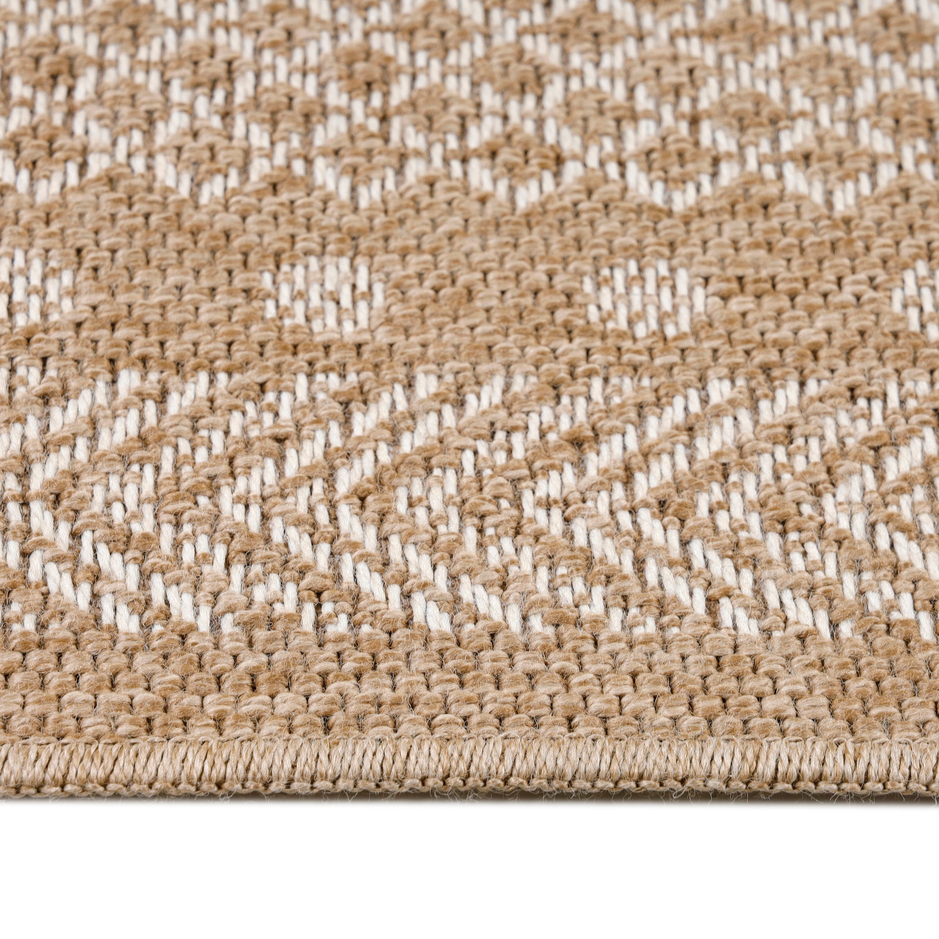 DHAKA - Tapis intérieur/extérieur aspect jute motif mandala beige - DHA8714BEI DHAKA