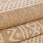 DHAKA - Tapis intérieur/extérieur aspect jute motif mandala beige - DHA8714BEI DHAKA