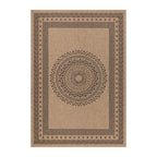 DHAKA - Tapis intérieur/extérieur aspect jute motif mandala noir - DHA8714NOI DHAKA