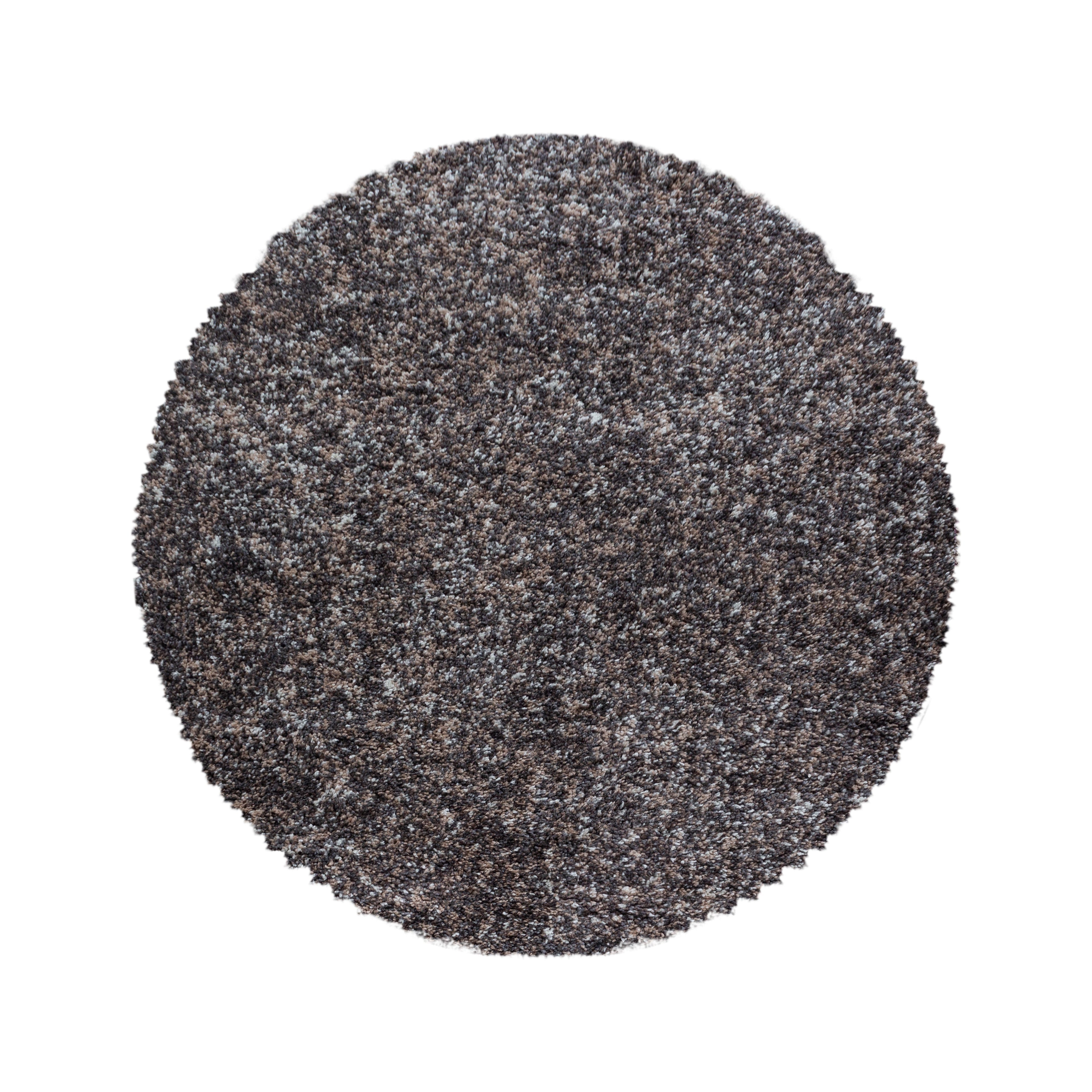 ENJOY - Tapis shaggy rond à poils longs taupe - ENJ4500TAU ENJOY