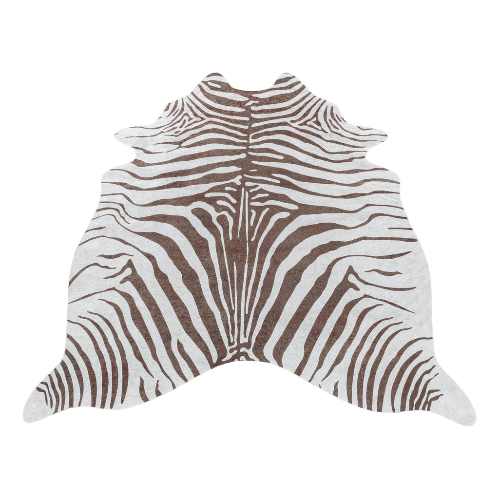 ETOSHA - Tapis imitation peau zèbre marron - ETO4111MAR ETOSHA