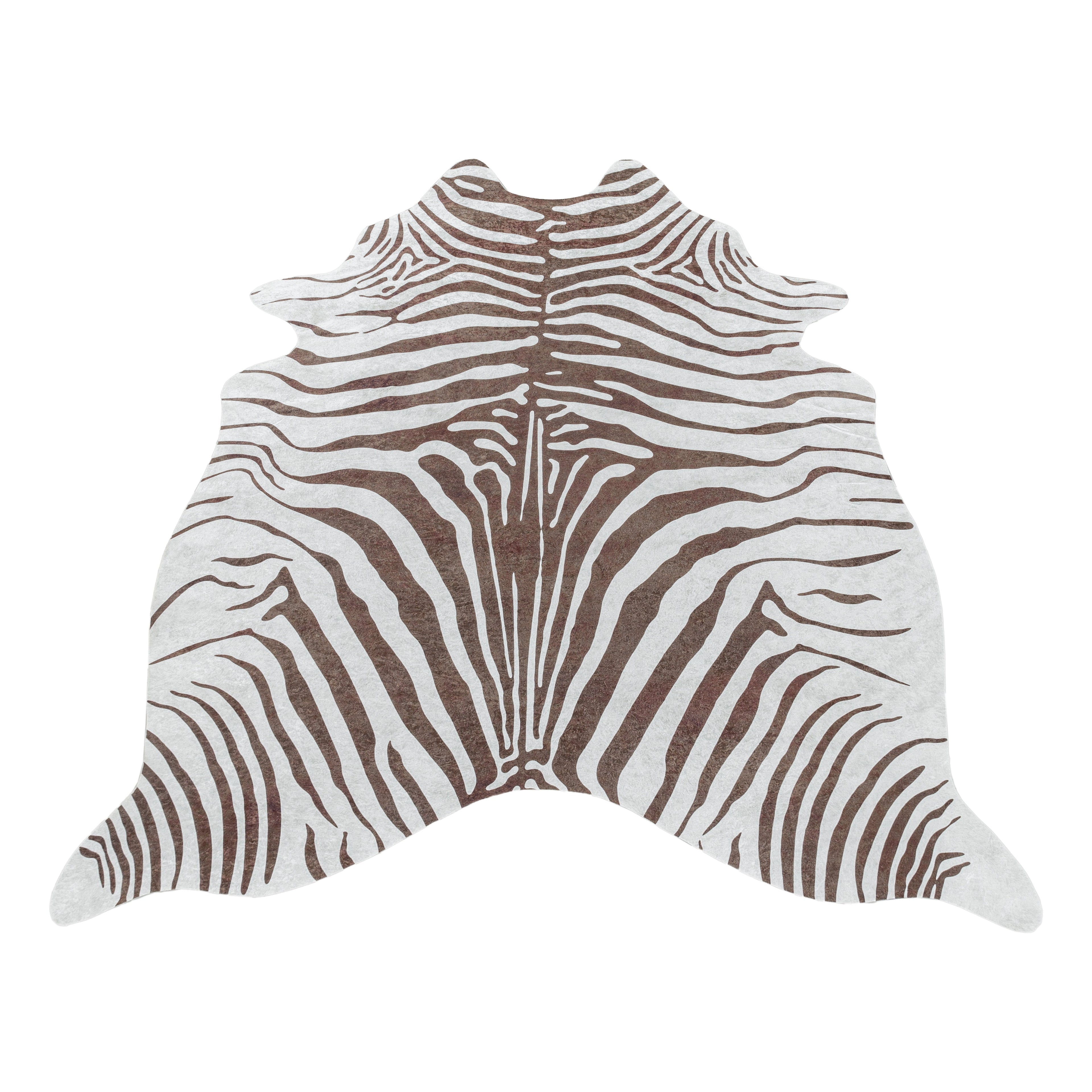 ETOSHA - Tapis imitation peau zèbre marron - ETO4111MAR ETOSHA