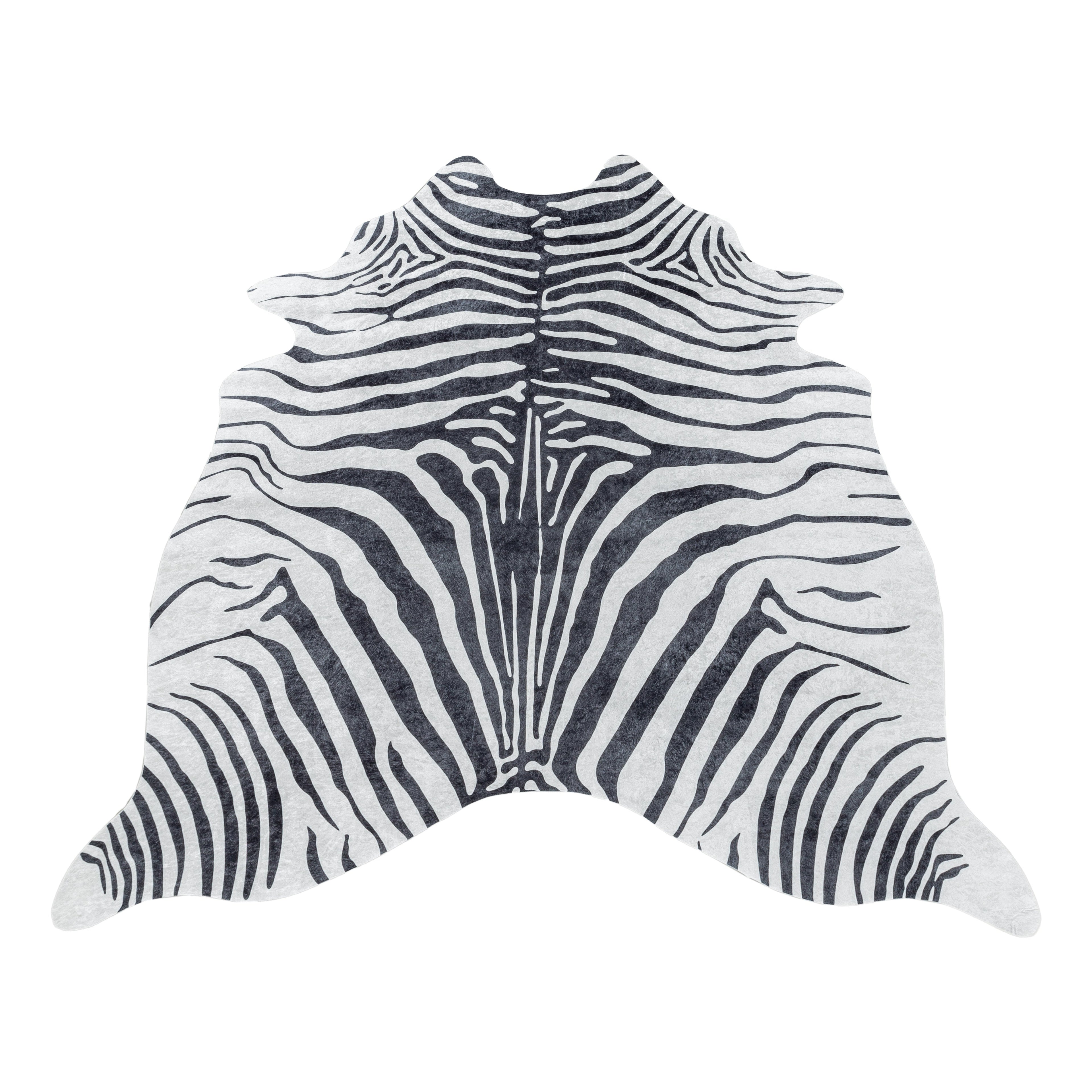 ETOSHA - Tapis imitation peau zèbre noir - ETO4111NOI ETOSHA