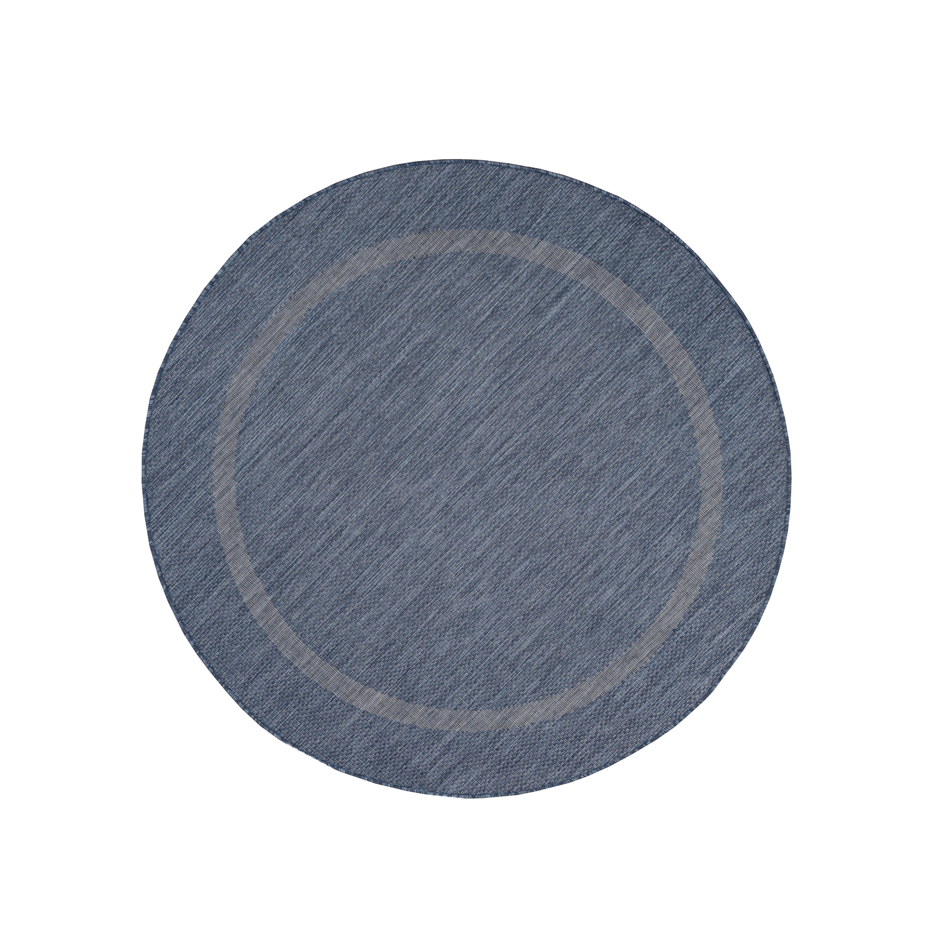 FARO - Tapis intérieur extérieur rond à motif - FAR4311BLE