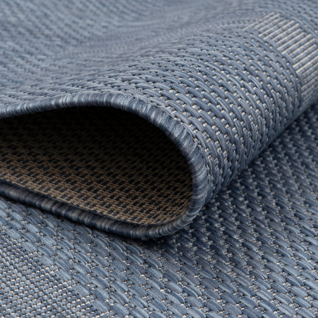 FARO - Tapis intérieur extérieur rond à motif - FAR4311BLE