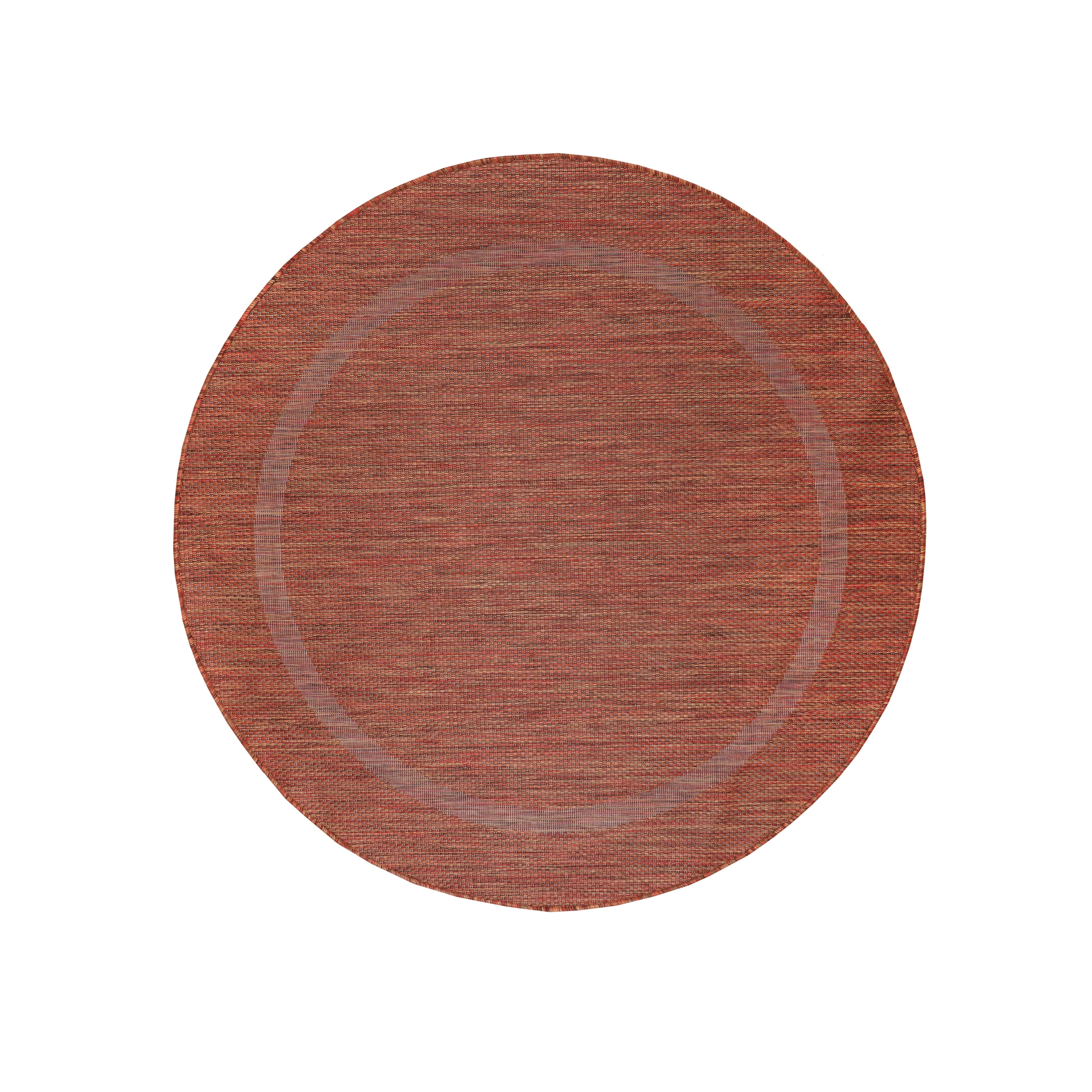 FARO - Tapis intérieur extérieur rond à motif - FAR4311BRU