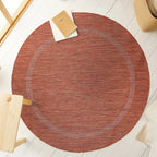 FARO - Tapis intérieur extérieur rond à motif - FAR4311BRU