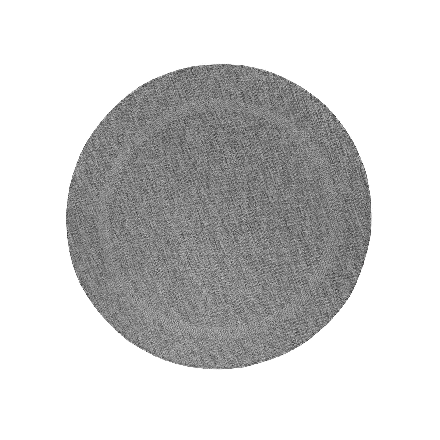 FARO - Tapis intérieur extérieur rond à motif - FAR4311GRI
