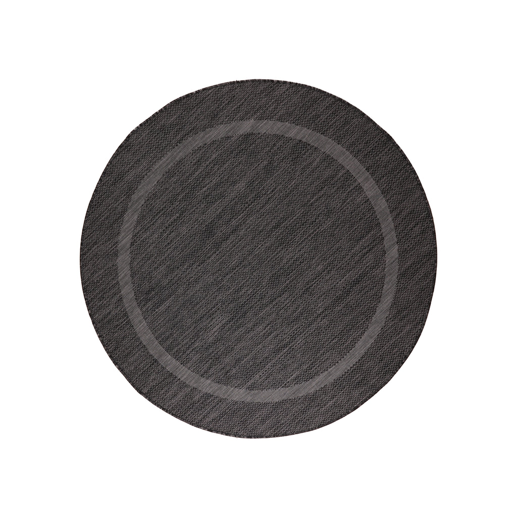 FARO - Tapis intérieur extérieur rond à motif - FAR4311NOI