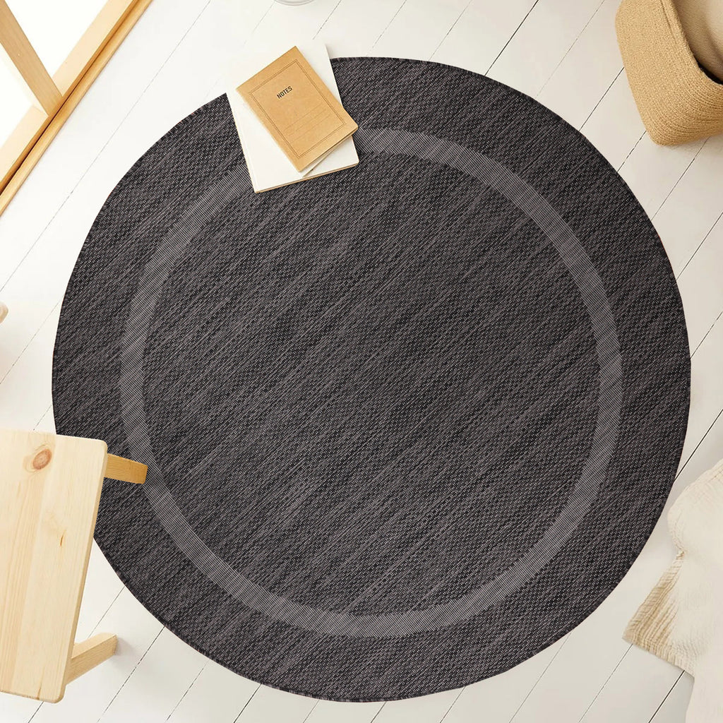 FARO - Tapis intérieur extérieur rond à motif - FAR4311NOI