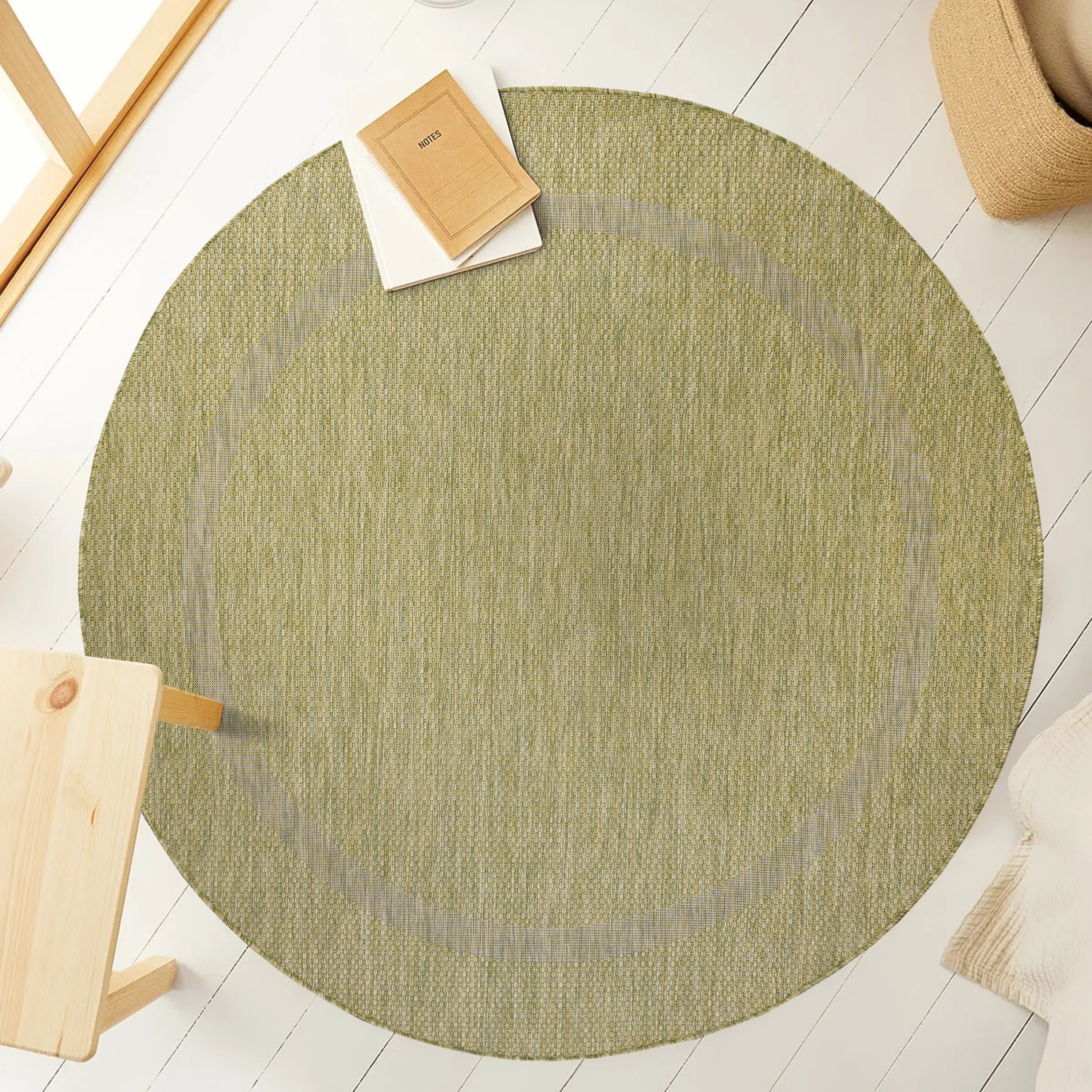 FARO - Tapis intérieur extérieur rond à motif - FAR4311VER