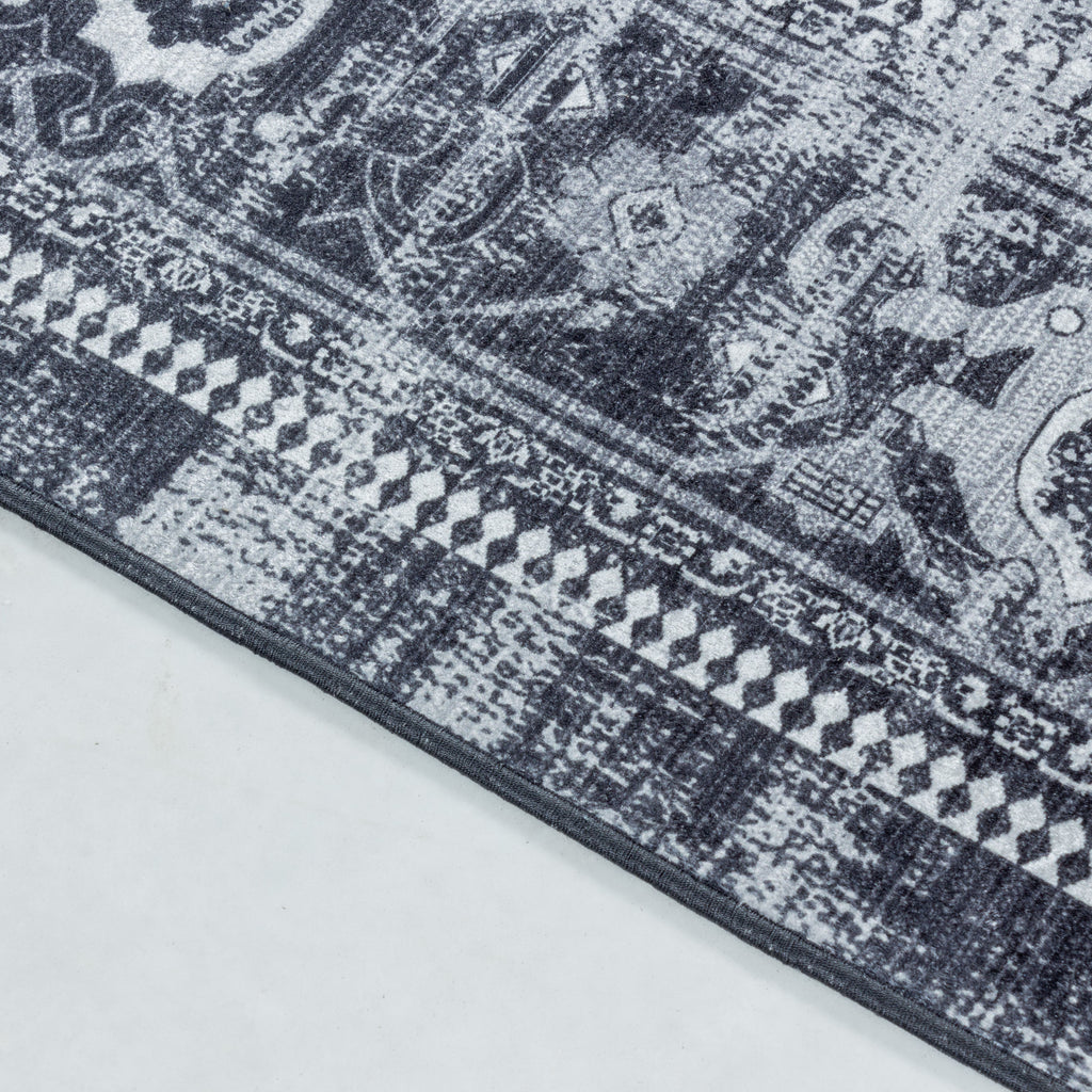 FIESTA - Tapis oriental effet vieilli noir - FIE4301NOI FIESTA