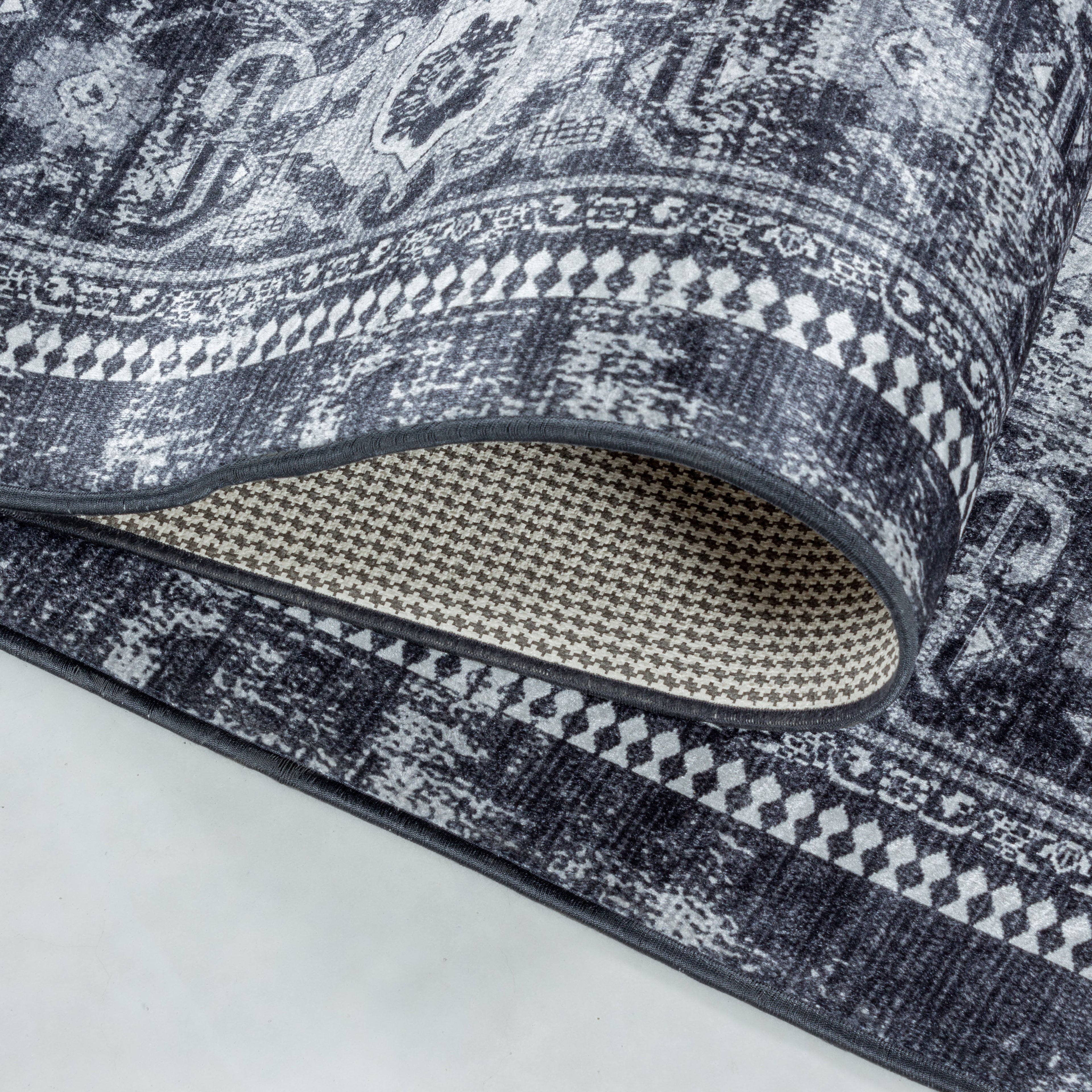 FIESTA - Tapis oriental effet vieilli noir - FIE4301NOI FIESTA