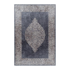FIESTA - Tapis baroque médaillon noir - FIE4303NOI FIESTA