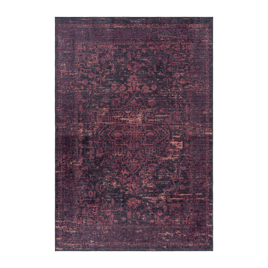 FIESTA - Tapis oriental effet vieilli rouge foncé - FIE4304ROU FIESTA