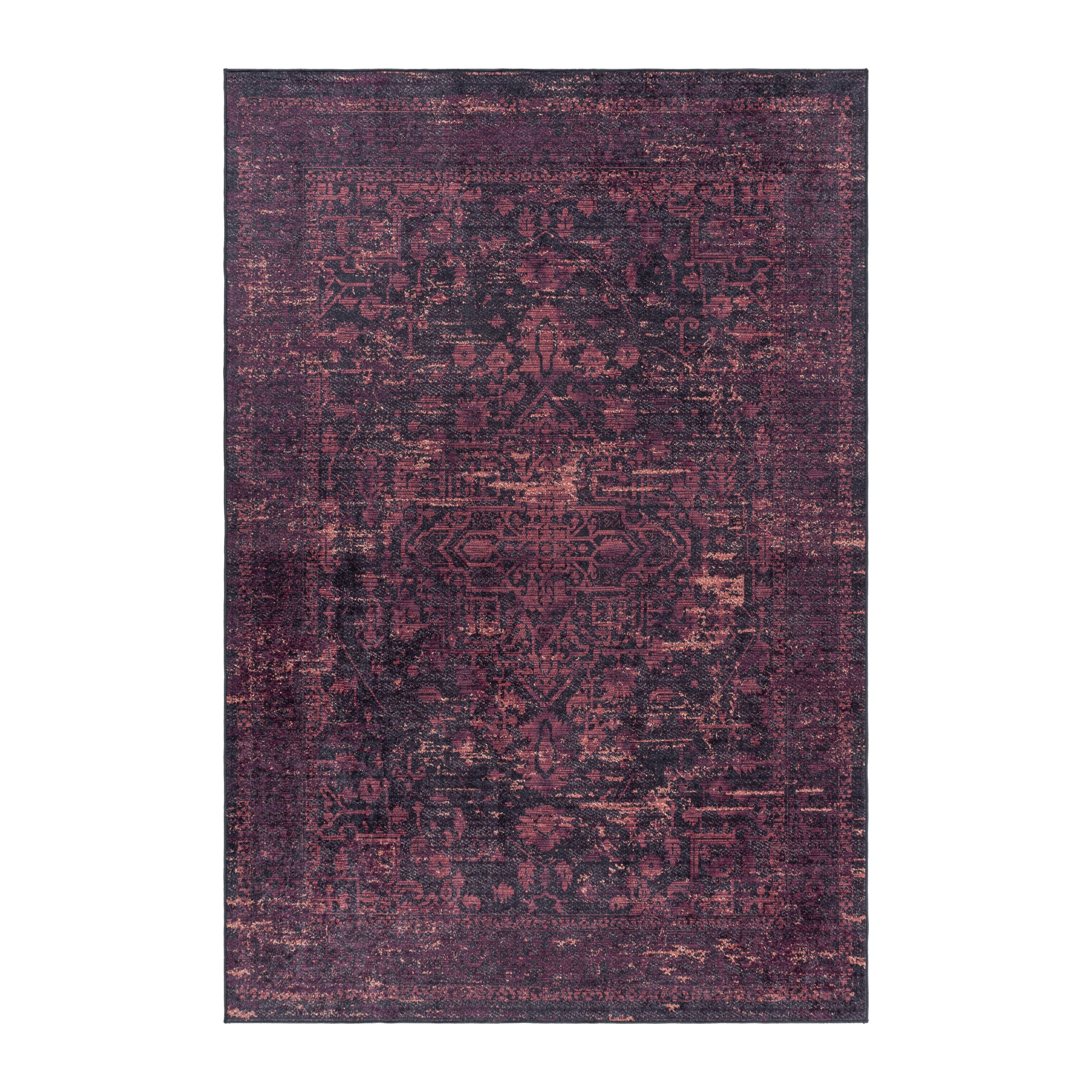 FIESTA - Tapis oriental effet vieilli rouge foncé - FIE4304ROU FIESTA