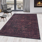 FIESTA - Tapis oriental effet vieilli rouge foncé - FIE4304ROU FIESTA