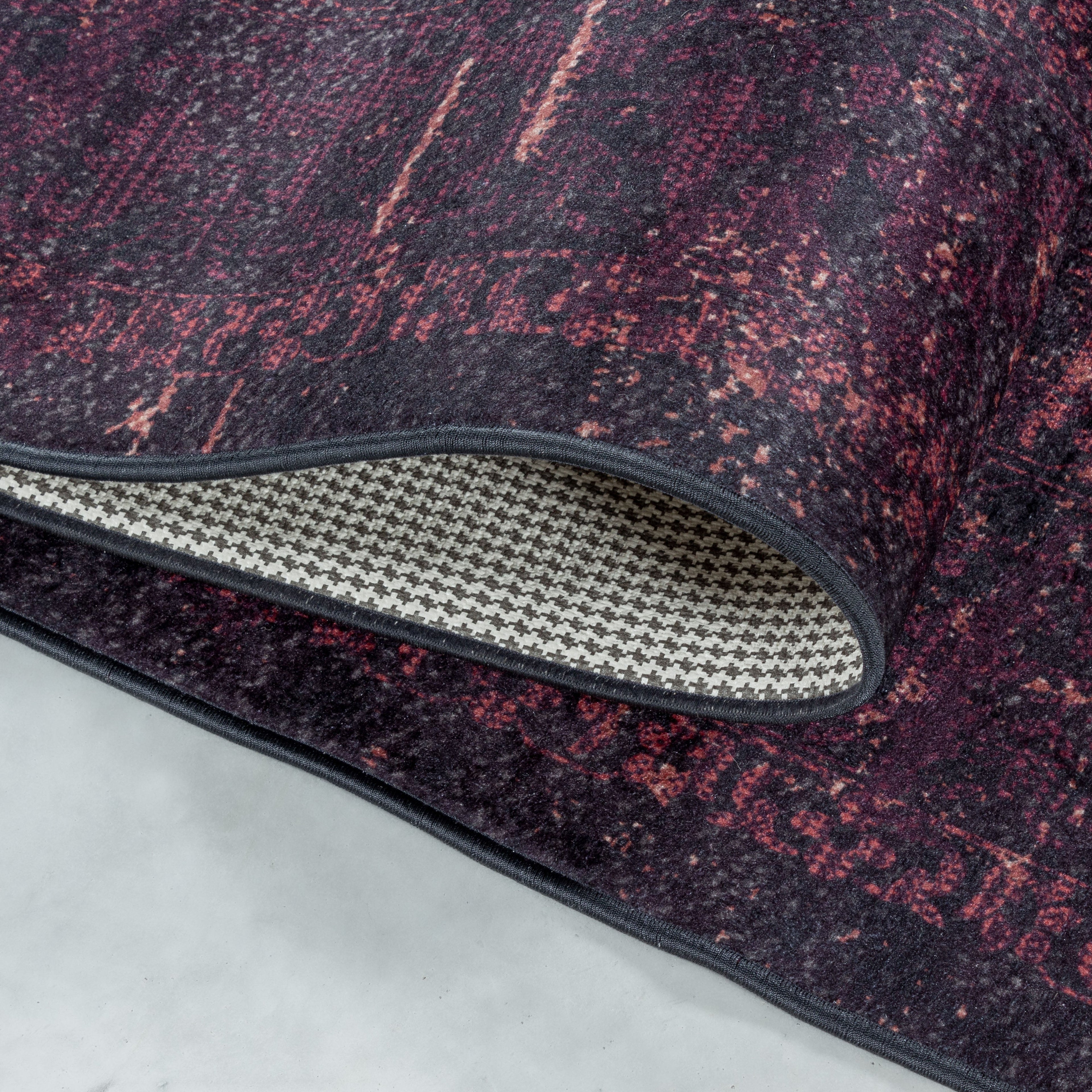 FIESTA - Tapis oriental effet vieilli rouge foncé - FIE4304ROU FIESTA