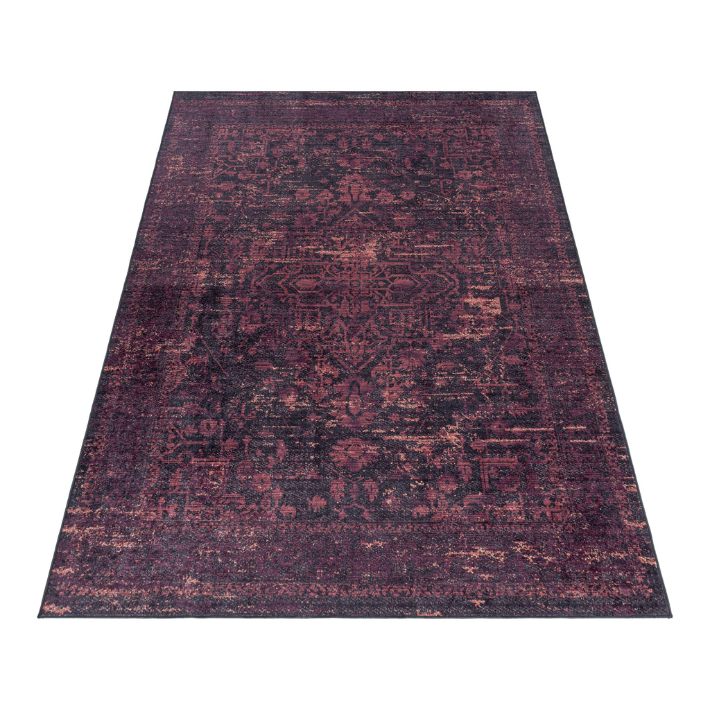 FIESTA - Tapis oriental effet vieilli rouge foncé - FIE4304ROU FIESTA
