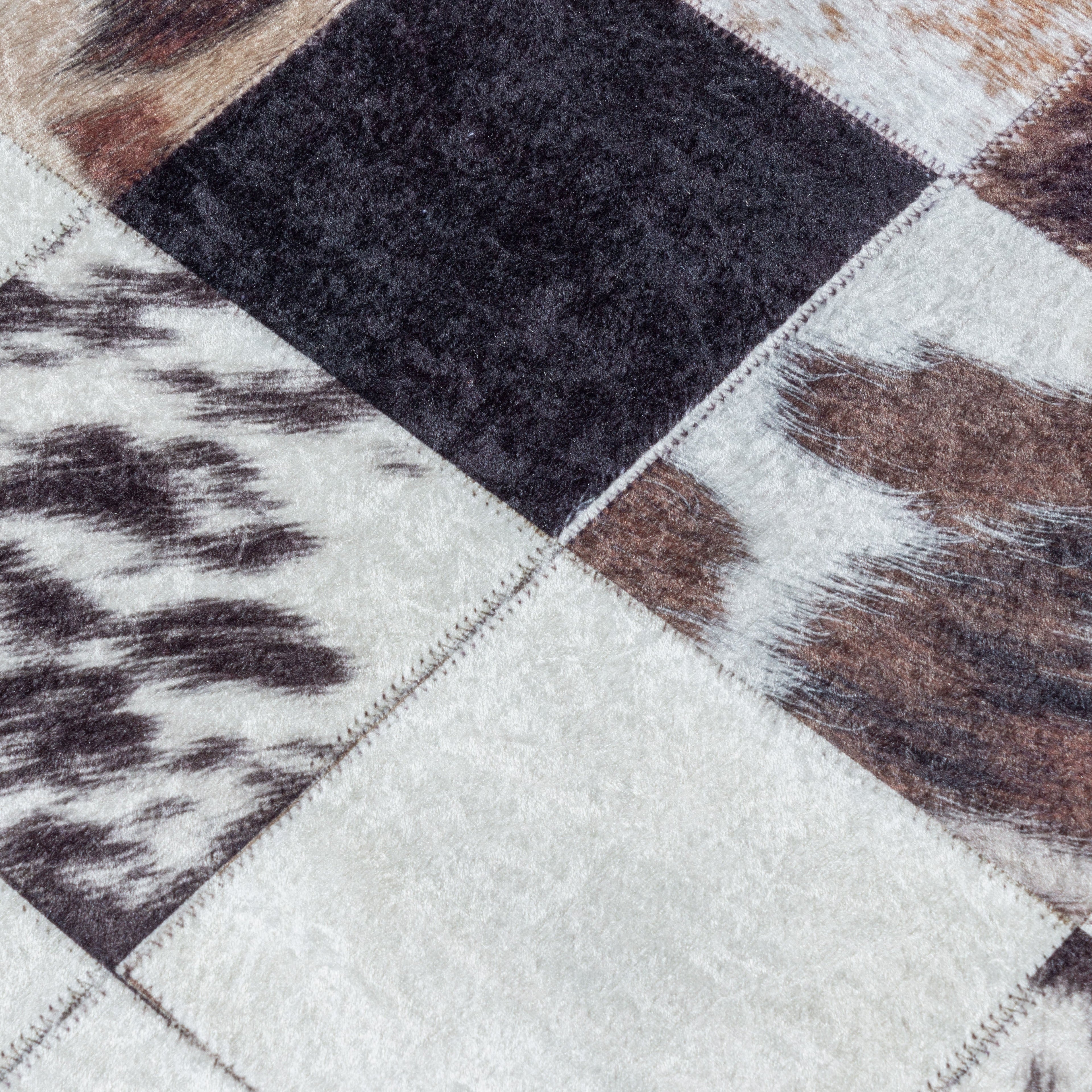 FIESTA - Tapis patchwork imitation peau multicolore - FIE4306BLA FIESTA