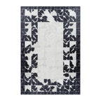 FIESTA - Tapis patchwork imitation peau noir et blanc - FIE4307NOI FIESTA