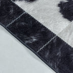 FIESTA - Tapis patchwork imitation peau noir et blanc - FIE4307NOI FIESTA
