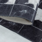 FIESTA - Tapis patchwork imitation peau noir et blanc - FIE4307NOI FIESTA